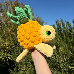 Crochet pineapple turtle