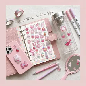 3D Cartoon Heart Rabbit Embossed Sticker, High-Quality Printed Decal for Scrapbooks, Notebooks, Phone & Tablet Decorations