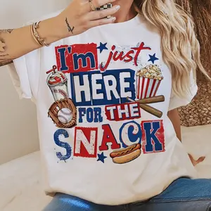 Baseball Brother I'm Just Here For The Snacks Shirt, Funny Sports Kid Sweatshirt, Baseball Family Game Day Tee