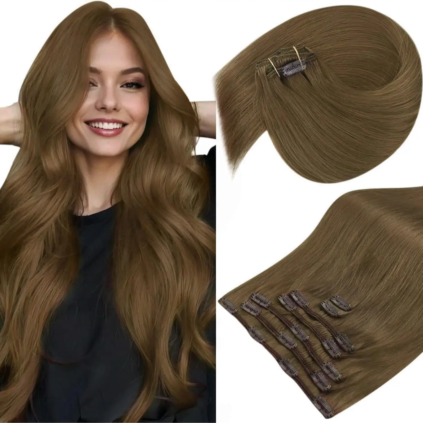Clip-#8 Light Brown