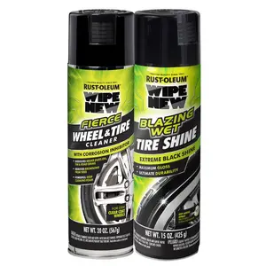 Wipe New Wheel & Tire Cleaner Kit for Car Exteriors, Deep Clean Wheels & Wet‑Look Tire Shine
