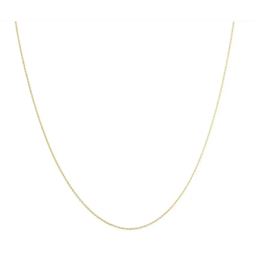 14k Yellow Gold 0.7 millimeters Cable Necklace (18 inches)