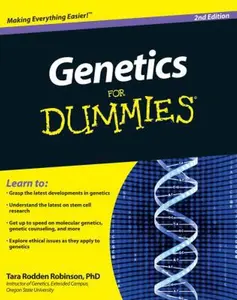 USED-Genetics for Dummies by Robinson, Tara Rodden (Paperback)