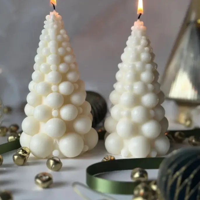 Christmas Tree Candle Home Decor - Festive Decorations & Ornaments