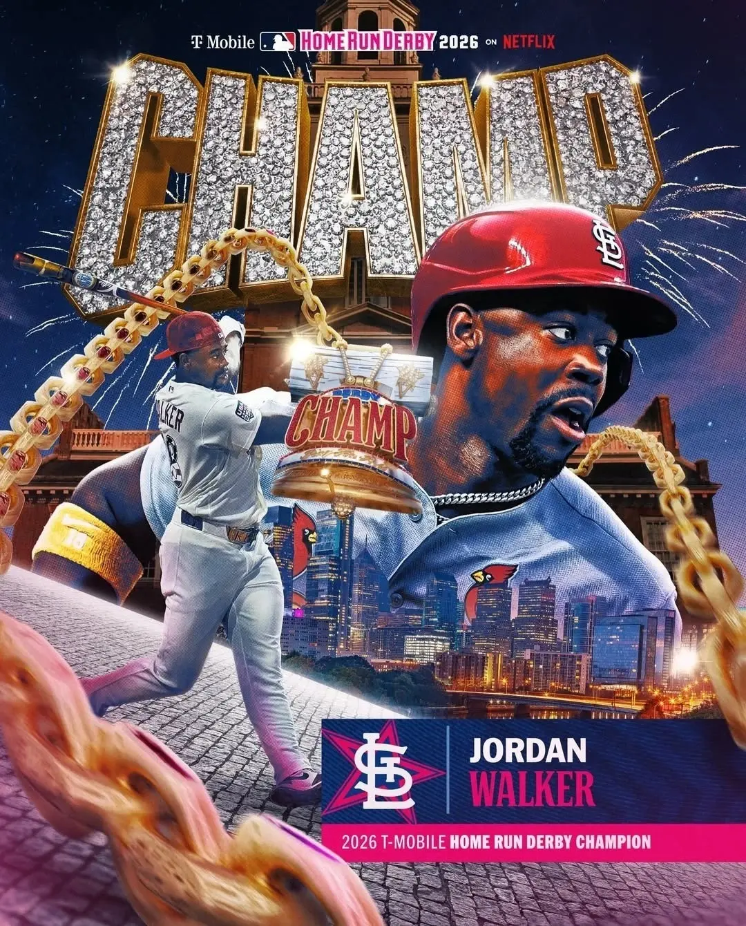 Jordan Walker St. Louis Cardinals 2026 Baseball Wall Art Poster