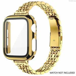 Apple Watch Band and Protective Case Set, Smartwatch Accessories for Men and Women, Durable Replacement Strap with Full Coverage Case for Everyday Wear, Smartwatch