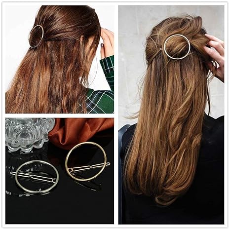 New 2025 Hers Triangle Moon Hairpins Hair Clips Hairgrip Accessories Lip Round Barrettes Jewelry Women Pins Head Fashion Trendy Creative Gift