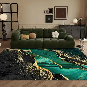 Abstract Marble Pattern Floor Mat, 1 Count Non-slip Floor Carpet, Decorative Area Rug, Contemporary Rugs for Home Living Room Bedroom Study Room
