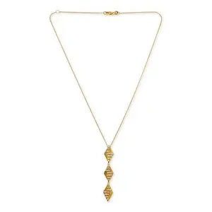 Rarities Gold-Plated 3/8ctw White Diamond Kite Drop Necklace