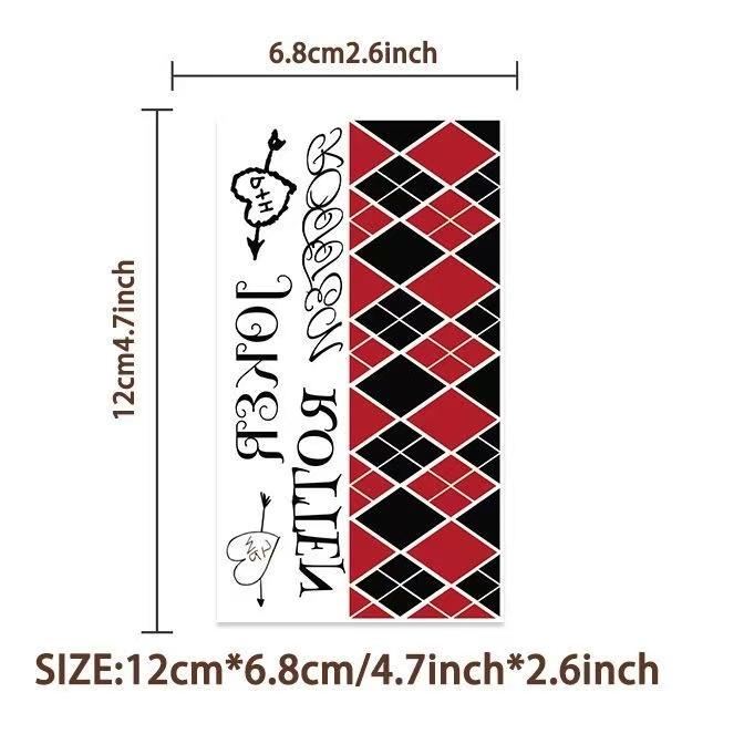 10 Halloween Playing Card Clown Makeup Temporary Tattoos: Cartoon Faces, Cute Pumpkins, Ghosts, and Skulls