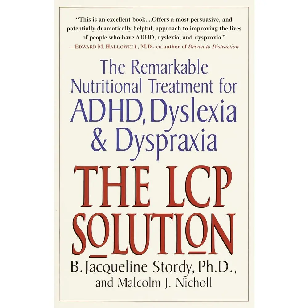USED Book - The Lcp Solution: The Remarkable Nutritional Treatment for Adhd, Dyslexia, and Dyspraxia by Stordy, B. Jacqueline (Paperback) - english