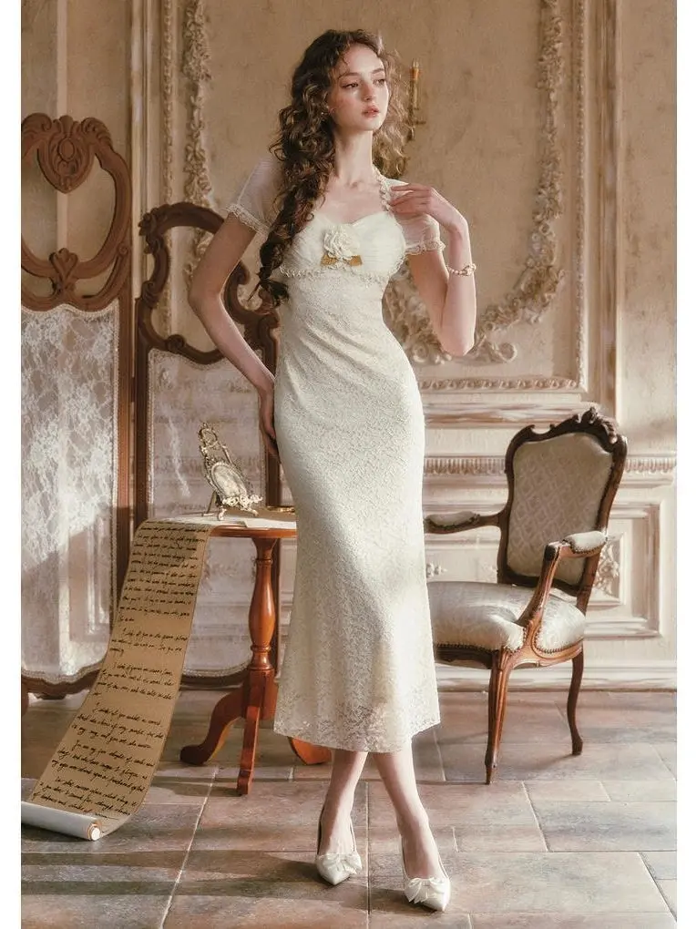 Cream Letter Dress