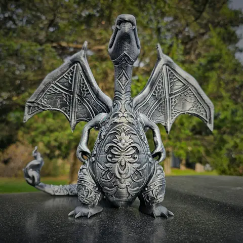 Charizard-Inspired Jumbo Statue Hand Painted