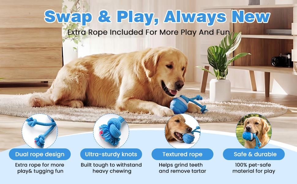 Interactive Dog Toys with Motion Activated, Squeaky Dog Toy Active Rolling Ball, Ball for Daily Training,Used for small dogs and cats , pet accessories, cute pet toys(2.95*2.95*4.33inch)
