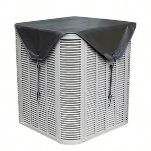 Outdoor Air Conditioner Cover — Winter Protective Shield for Outdoor Units | Heavy-Duty, Waterproof, and Debris-Resistant | Top-Cover Style (Black)