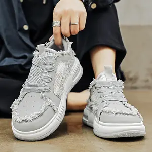 LISM Men's  Houndstooth/Lettering/Slogans Skate Sneakers - Low-Top Lace-Up Round Toe Retro Streetwear Shoes Suitable for All-Season Outdoor & Casual Wear - Durable Skateable Footwear
