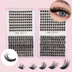 Individual Cluster Lashes Book False Eyelashes DIY At Home Natural Eyelash Extensions for Makeup