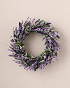 Purple 24" Provençal Lavender Wreath, Width 24", Unlit by Balsam Hill