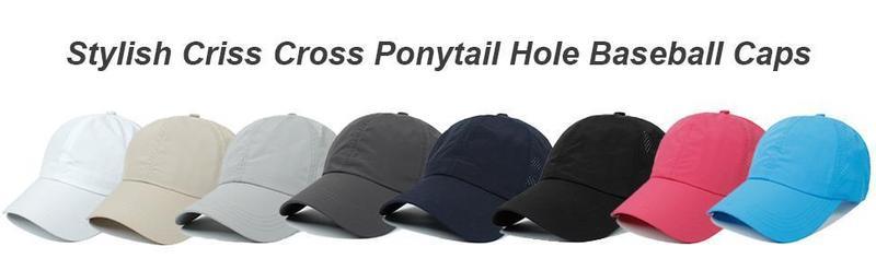 Women’s Ponytail Cap – Adjustable Quick-Dry Baseball Hat for Outdoor & Sports