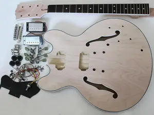 BATKING Project electric semi hollow jazz guitar kit with all parts(GK12)