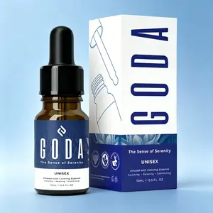 GODA Serenity Mini Unisex Perfume 15ml Soothing Lavender Chamomile Floral Woody Scent Relaxing Balancing Aroma Vegan Cruelty-Free Portable Daily Fragrance