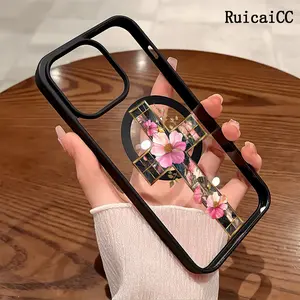 Premium Magnetic Phone Cases for iPhone11/12/13/14/15/16//17/Air/promax/Plus Elegant Floral Cross y2k cased MagSafe Ready, Anti-Fall, Springtok and Ultra-Thin Design | Perfect for Everyday Use Protector Screen Protector Aesthetic Cover