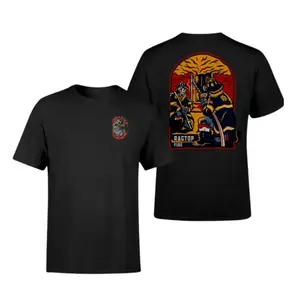 Firefighter Hero T-Shirt, Brave First Responder Graphic Tee with Fire Scene Design, Firemen in Action Shirt for Firefighter Fans, EMS & First Responder Lifestyle Apparel