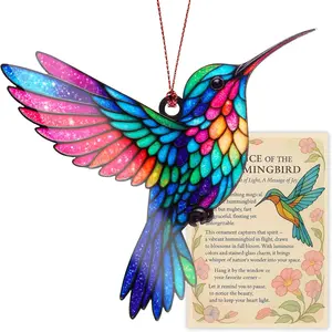 Hummingbird Gifts for Women for Mom, Friends - Valentines Day Gifts for Women - Unique Gift for Womens -Christmas Ornaments - Hummingbird Suncatcher Christmas Ornament