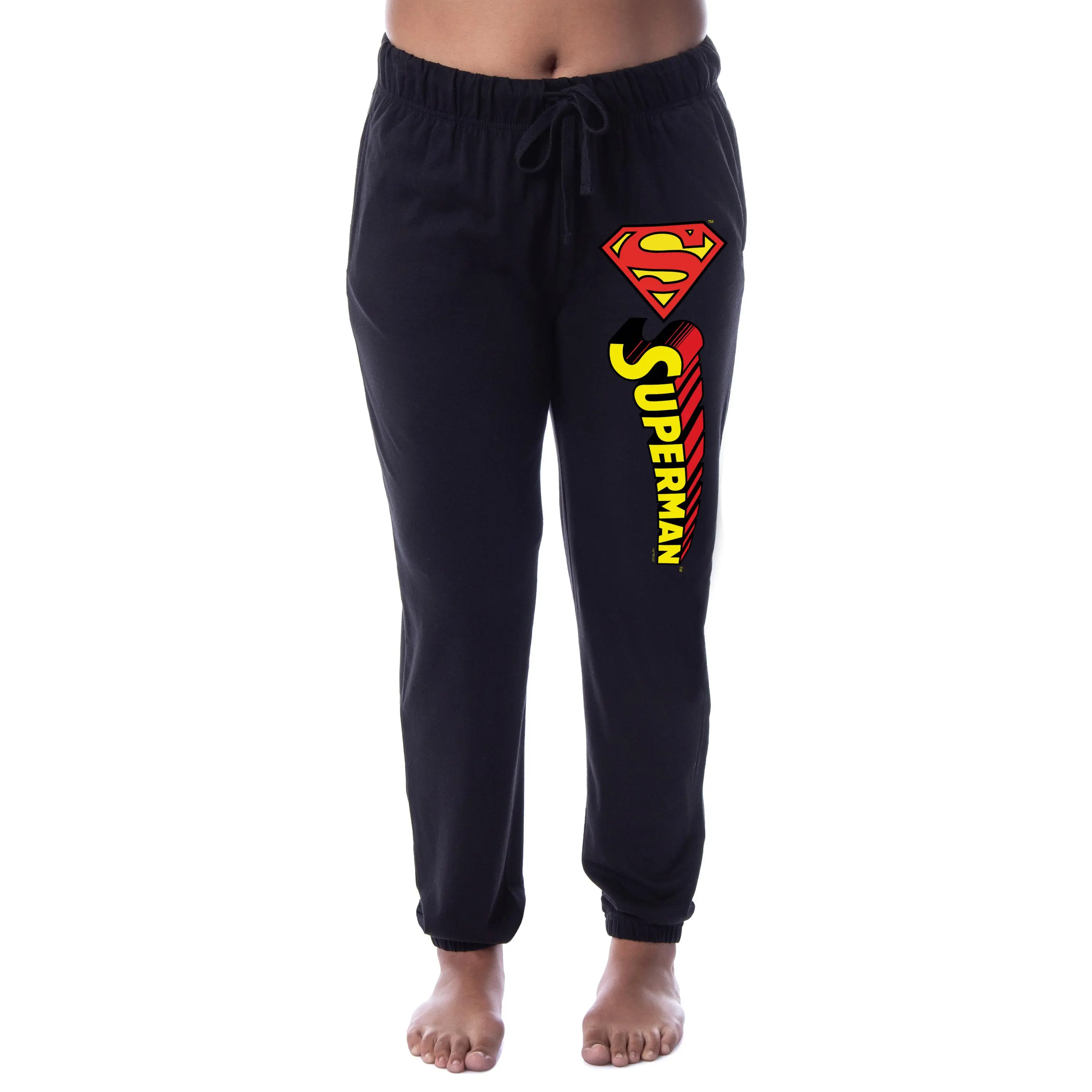 DC Comics Womens' Superman Logo Icon Classic Jogger Sleep Pajama Pants