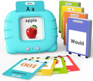KIDGENIUS Bilingual Montessori Flash Cards, 224 English-Spanish Vocabulary Cards, Screen-Free Educational Toy, Eye-Protection Interactive Toy for Kids 2-8, Great Gift