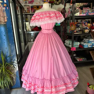 white christmas dresses Salvadoran Traditional Wide Dress for Girls – VivianFongDesignsLLC main image 1