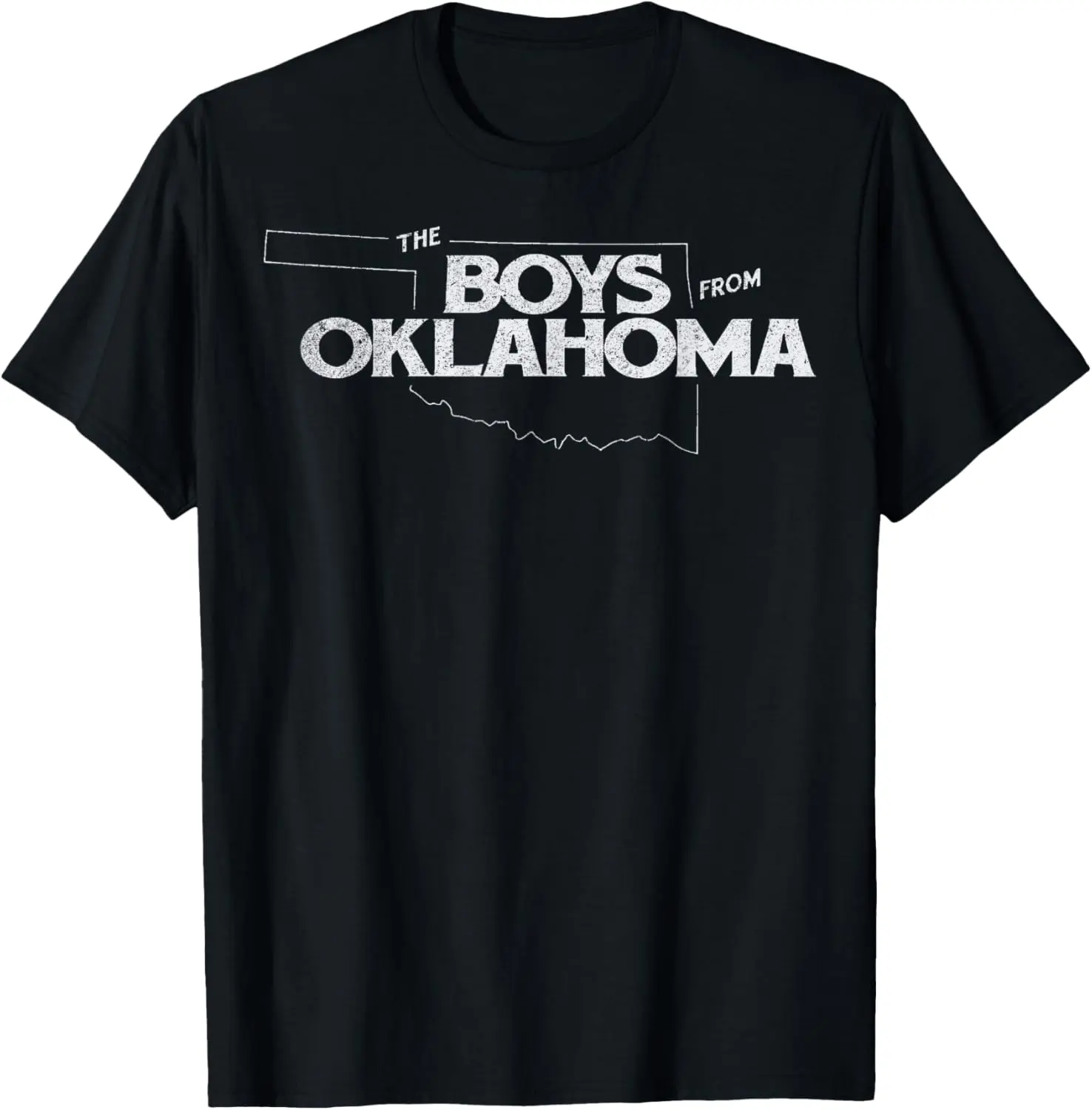 Women's 100% Cotton Casual Tropical Short-Sleeve Tshirt - 'The Boys From Oklahoma' Graphic Top for Beach Vacation