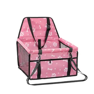 Pet Reinforced Car Booster Seat Suitable for Dogs and Cats, Portable Breathable Bag with Seat Belt, Safe and Stable for Travel, Suitable for Outings, with Clip Leash and PVC Tube, Dog Car Seat, Car Seat Cover, Dog Car Seat Cover, Pet Car Seat