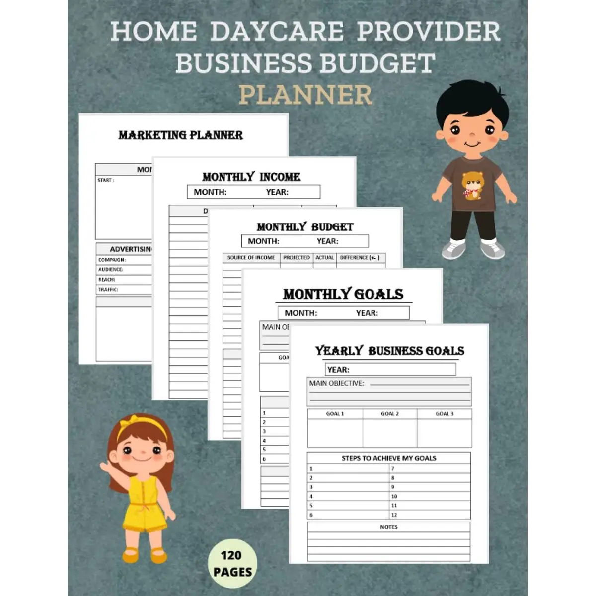 Home Daycare Provider Business Budget Planner: 8.5" x 11" Professional Childcare 12 Month, Organizer To Record Monthly Budget, Income, Goals, Small ... Tracker, Daycare Expense Tracker, 120 Pages Paperback – February 25, 2023