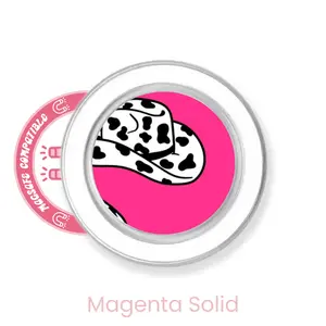 abbyrose Cowgirl Hats Phone Grip with magnet Clear Magenta Solid