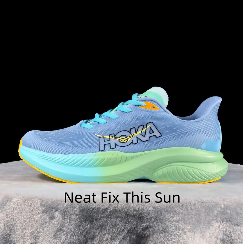 Pale Blue Mesh Performance Sneakers Light Green Stacked Soft Cushion Sole Orange Collar Accent Padded Ankle Collar Lightweight Daily Walking Marathon Footwear ：，，，，