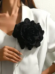 Multicolor Large Fabric Flower Statement Brooch, Exquisite Brooch, Satin Flower Corsage for Women, Available in Multiple Colors, Versatile Accessory for Blazers, Parties, Weddings, Banquets, Perfect Gift for Her for Mother’s Day, Valentine’s & Wedding