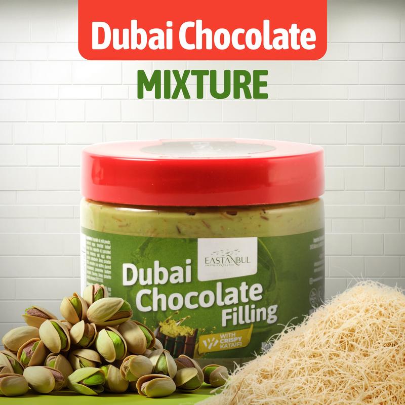 Eastanbul Dubai Chocolate Bar Mixture,Chocolate Bar Pistachio Filling, 8oz