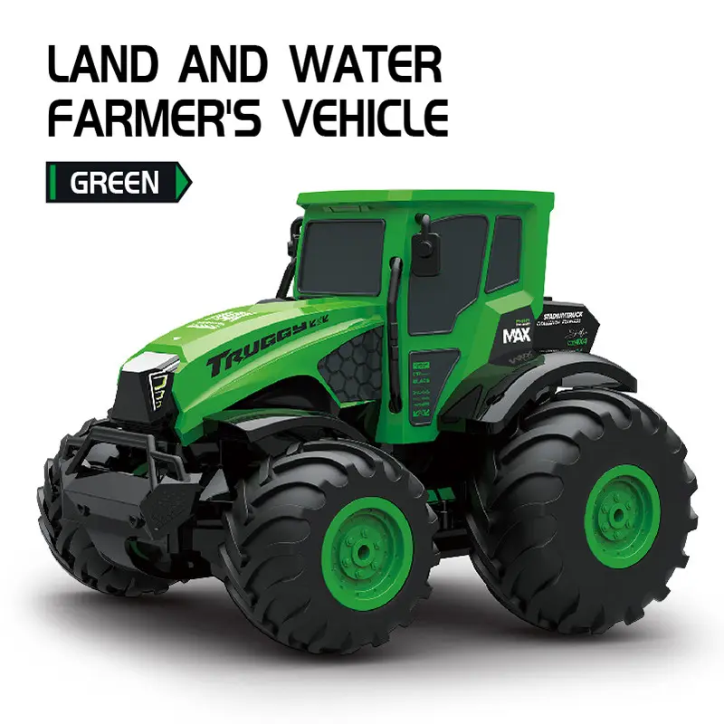 1:18 Water and Land Dual-Mode Remote Control Off-Road Climbing Car, All-Terrain Waterproof Remote, Ideal Birthday Gift for Boys Aged 8-10