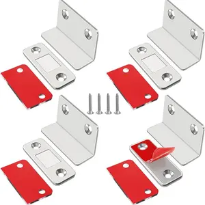 Magnetic Cabinet Door, Ultra-Thin L-Shaped Drawer Magnet, Adhesive Magnetic Door Catch for Kitchen Cupboard Doors