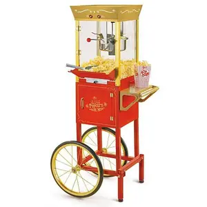 Nostalgia CCP525RG Vintage 8 oz. Professional Popcorn Cart, 53" Tall
