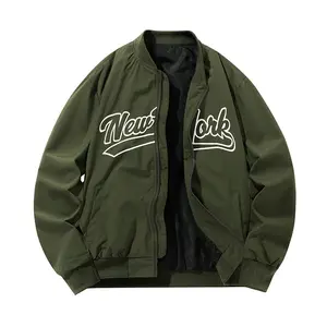 New York print Bomber Jacket for Men - Multiple Colors, Trendy Streetwear, 1PCS Fashion Outerwear, Ideal for Men, Perfect for TikTok Fashion Enthusiasts durable surface.men's wear flash sale.
