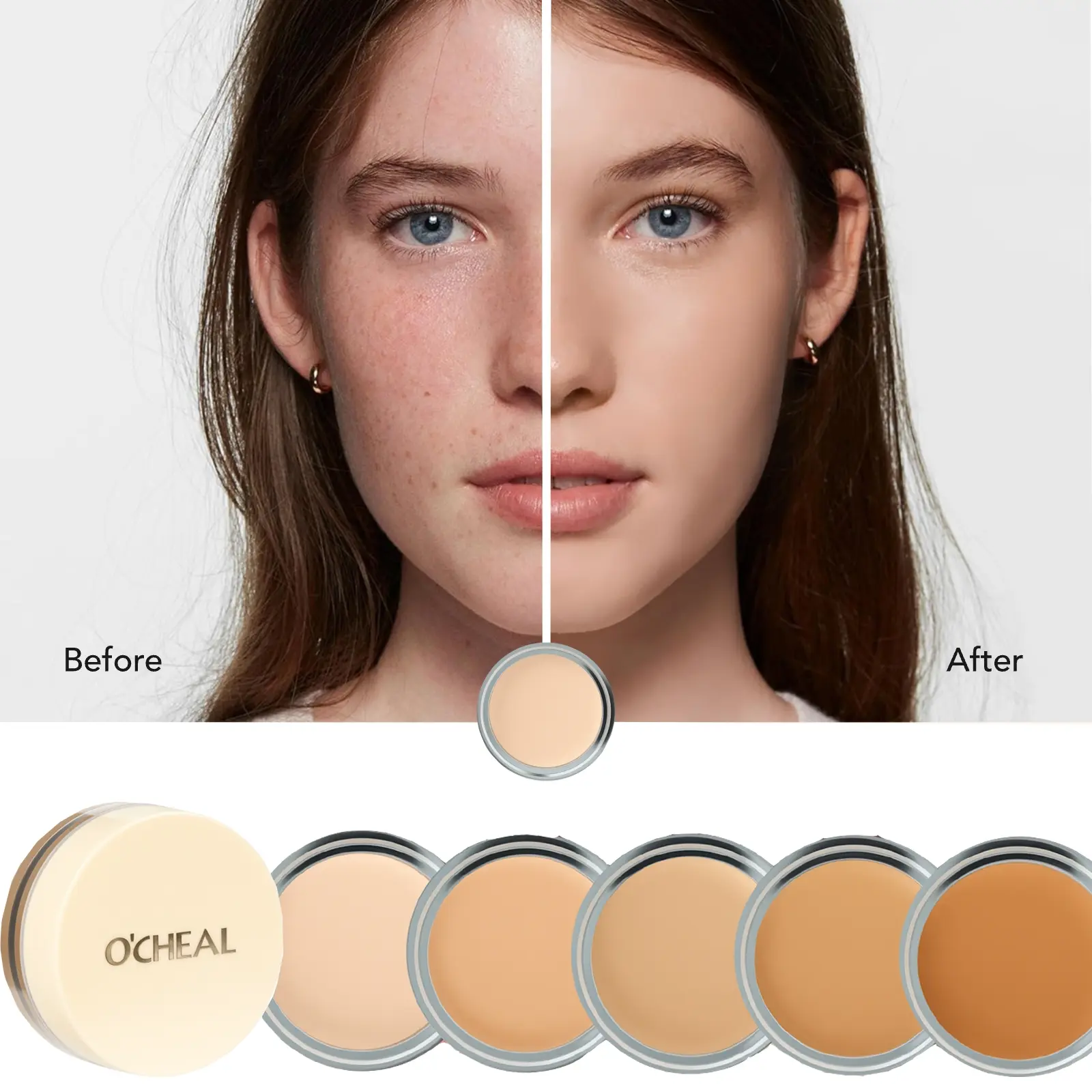 1PC concealer liquid foundation Effective Concealment Super Coverage Waterproof Formula Sweat proof Refreshing Lightweight Non greasy Long lasting Smooth Makeup Effect 24 hours flawless natural makeup Makeup Cosmetic Face Concealer