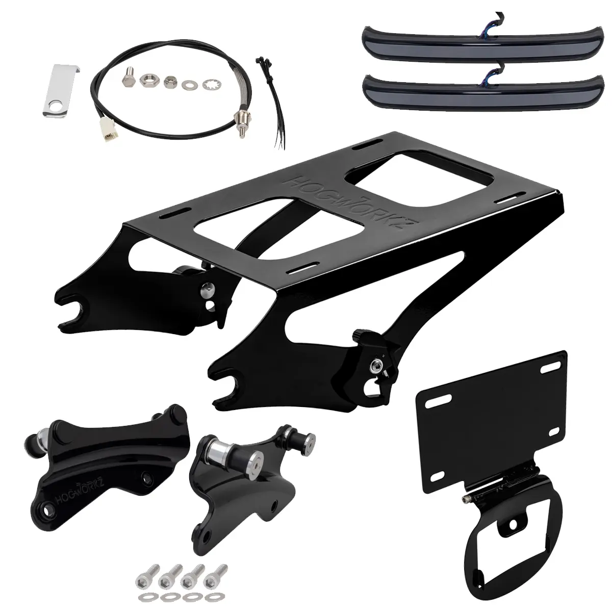 Black Detachable Tour Pack Luggage Conversion Kit for Harley® Touring '14-'25