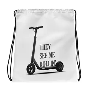 They See Me Rollin' Drawstring Bag