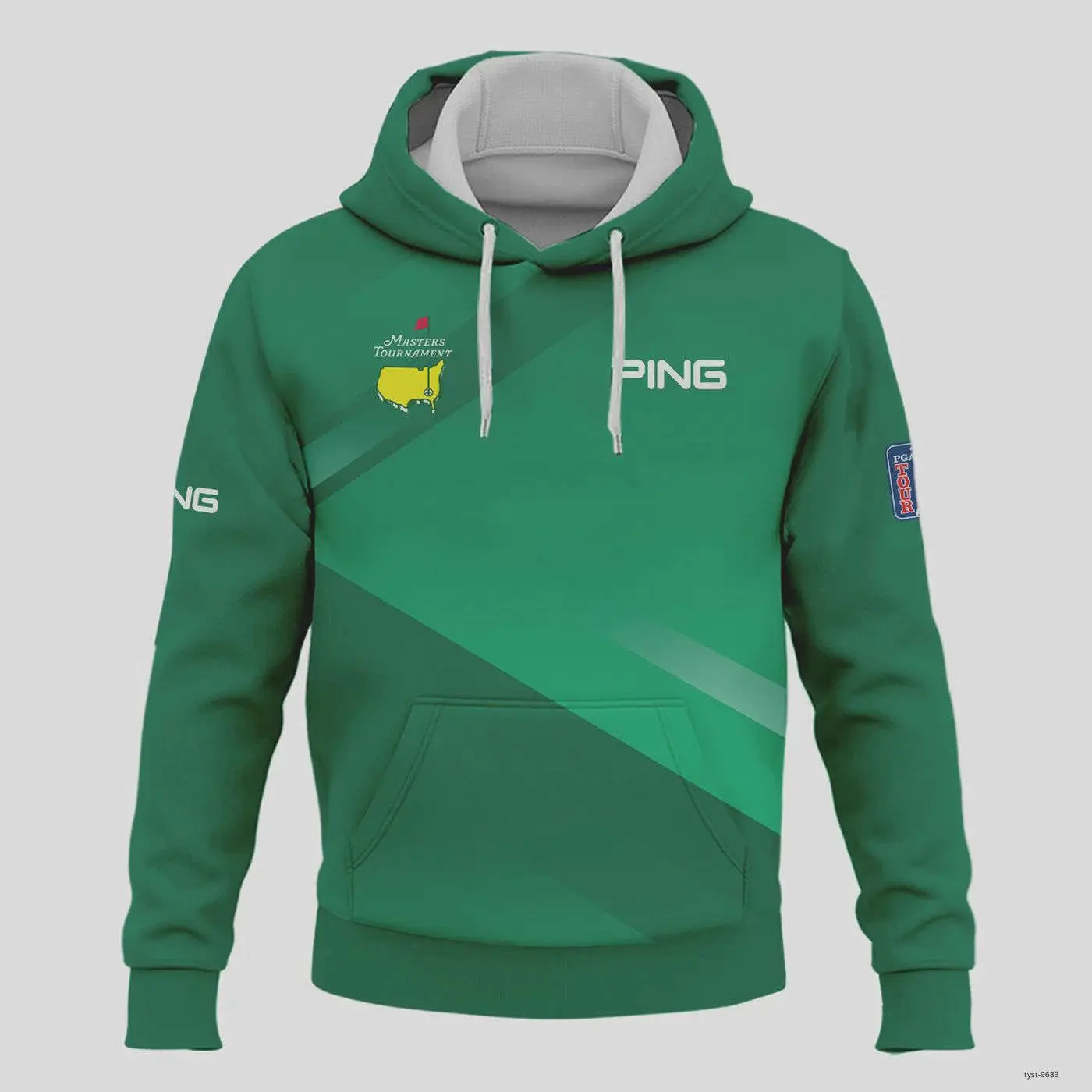 Green Gradient Ping Masters Tournament Golf Hoodie - Stylish Sports Pullover Gift
