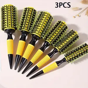 3pcs Professional Curling Comb Set, High Heat Resistant Aluminum Tube Hair Styling Combs, Dry Wet Use, Quick Hairstyle Tool
