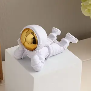 Creative Astronaut Figurine, Living Room Decor, Office Home Decor, Entrance Decoration, Desktop Phone Stand, Tablet Holder, Office Desk Organizer