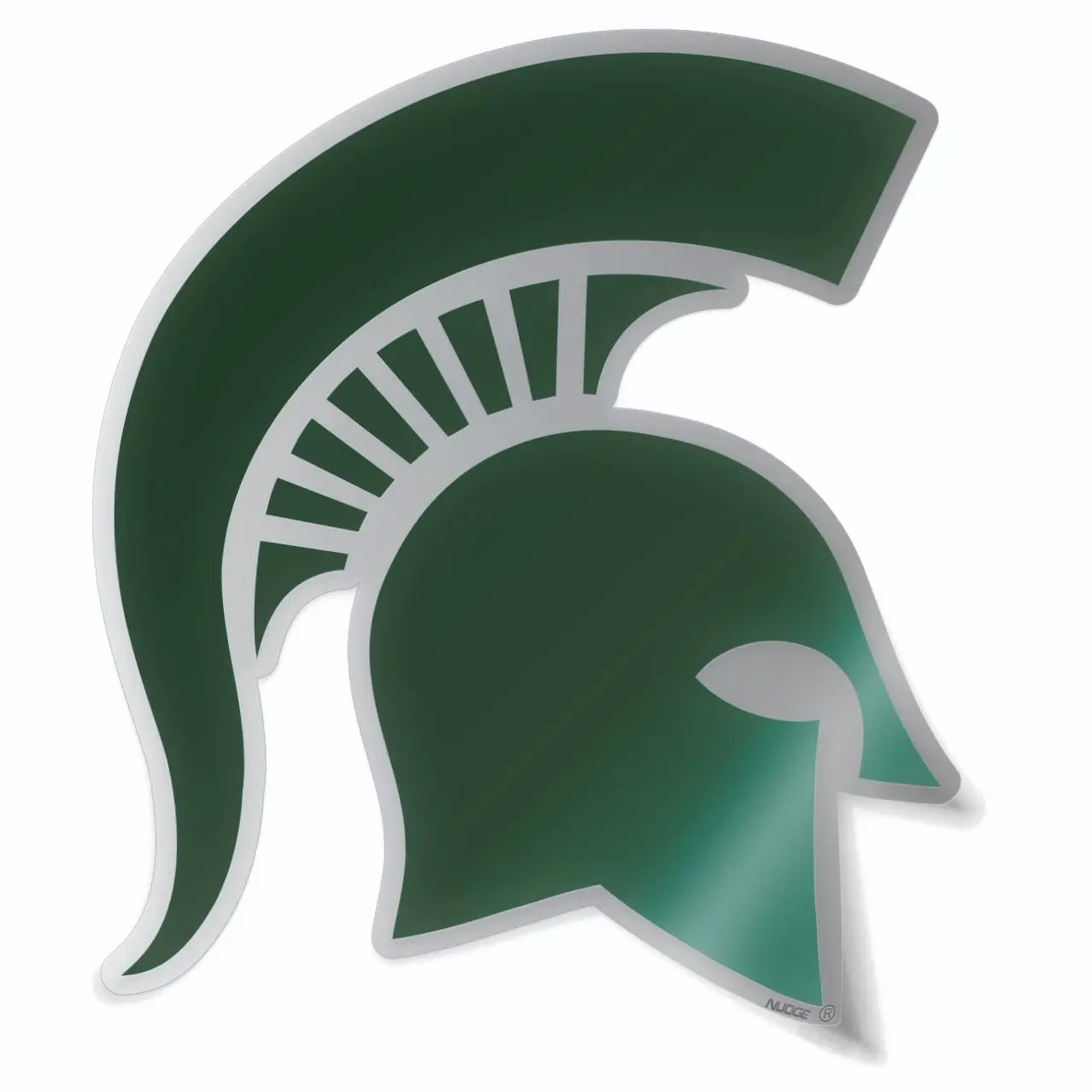Michigan State University Spartan Helmet Decal (Silver Trim)