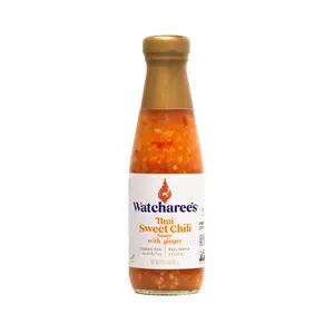 Sweet Chili & Ginger Sauce | Spicy, Tangy & Sweet Sauce Dip & Cooking Sauce Perfect for Grilled Chicken, Egg Rolls, Tofu & Vegetables - Flavorful Food Condiments - 7.4 oz Bottle